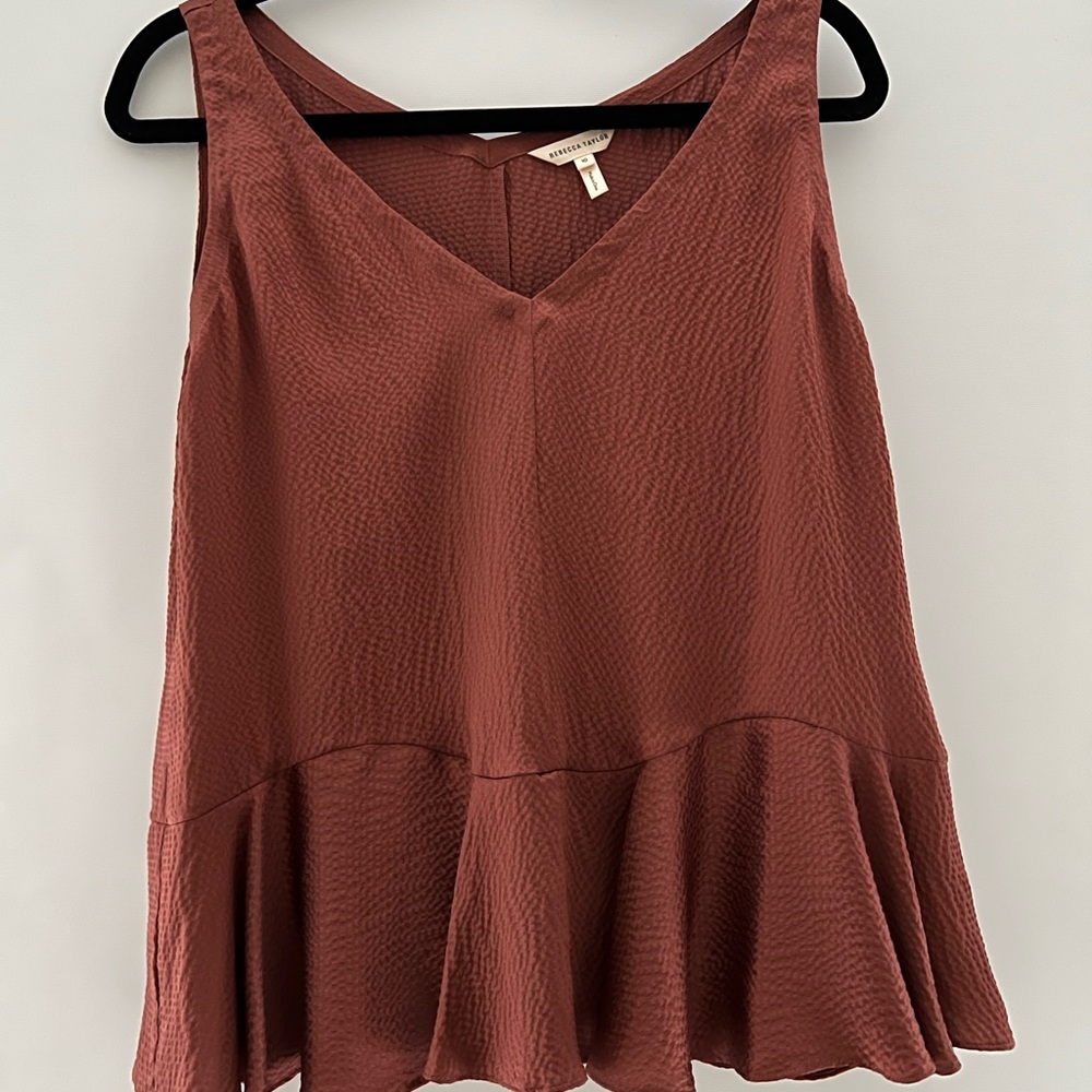 Rebecca Taylor silk peplum tank